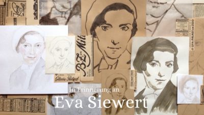 Gezeichnete Portraitcollage Eva Siewert